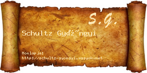 Schultz Gyöngyi névjegykártya