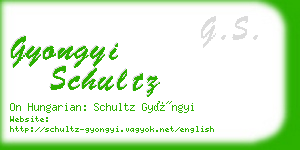 gyongyi schultz business card
